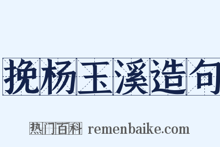 挽杨玉溪造句是什么意思的图片